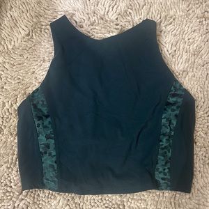 Athleta longline sports bra emerald green DD
